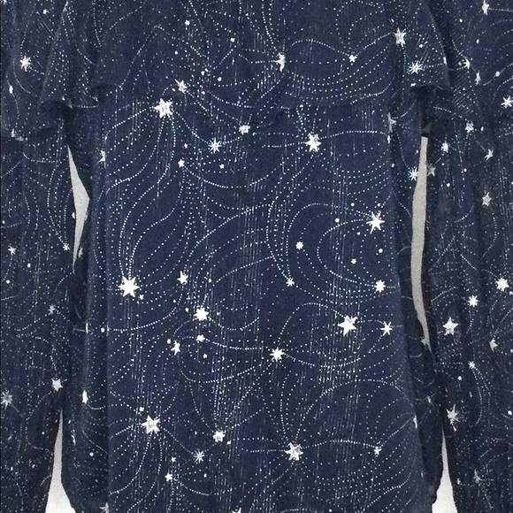 Floreal Spaghetti Straps off the Shoulder Long Sleeves Ruffled Top. - Picture 3 of 9